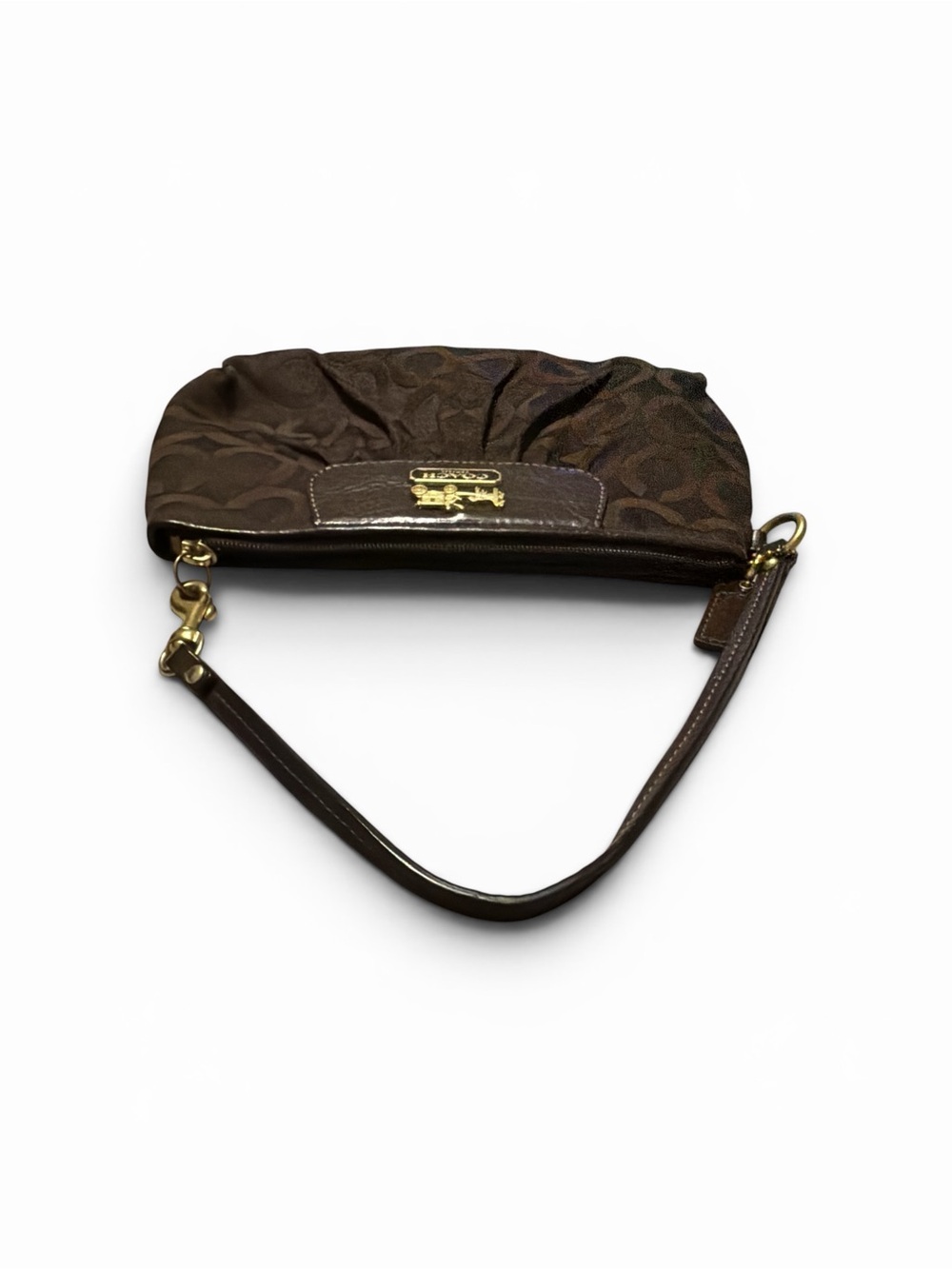 Coach Brown Signature Wristlet with Gold Hardware - Picture 10 of 10